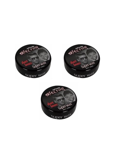 Sector Hairmate Wet Look Süper Wax Siyah 3 x 150 ML