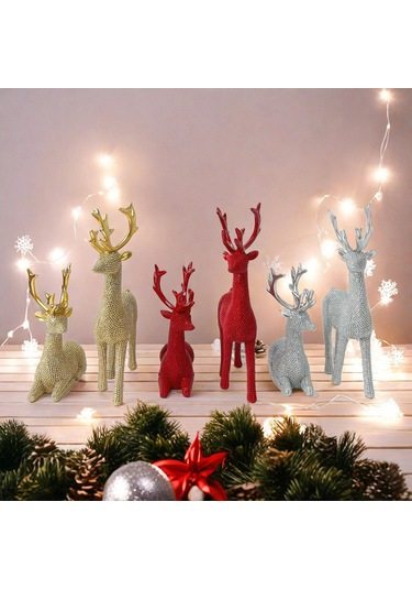 Suntek Düğün Hediyesi Için 2 Ren Geyiği Geyik Heykelleri