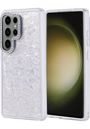Nihcase Samsung Uyumlu Galaxy S25 Ultra Kılıf Kapi Diamod Taş Desenli Kapak