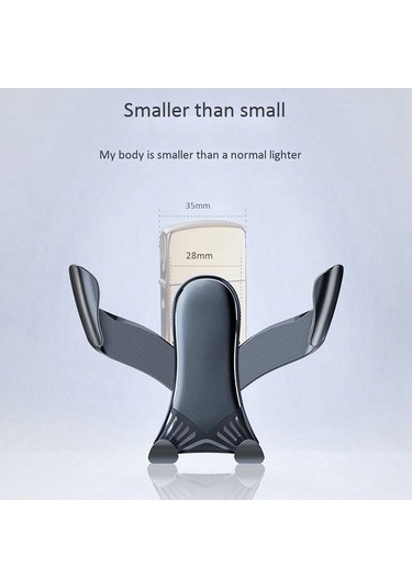 Pazly Yerçekimi Vantuzlu Evrensel Araç İçin Navigasyon Fonksiyonlu Siyah Telefon Tutucu -