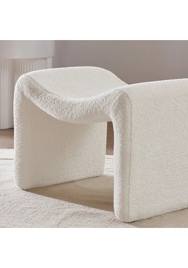 Tokyo Çok Amaçlı Retro Puf Beyaz