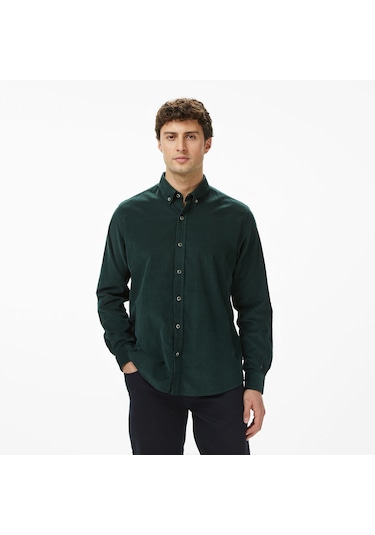 Nautica Erkek Yeşil Classic Fit Gömlek Düz W57424t Yeşil