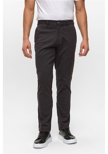 Antrasit Regular Armürlü Pantolon Antrasit