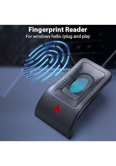 Usb Parmak İzi Okuyucu Masaüstü Biyometrik Tarayıcı Siyah