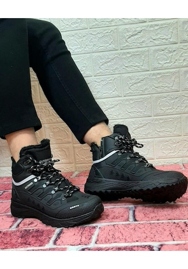 Stepway 8075 Siyah Kürklü Kaymaz Taban Erkek Bot 001