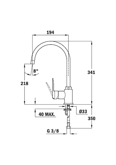 Teka SP 995 Yüksek Başlıklı Mutfak Eviye Bataryası  Metalik Siyah