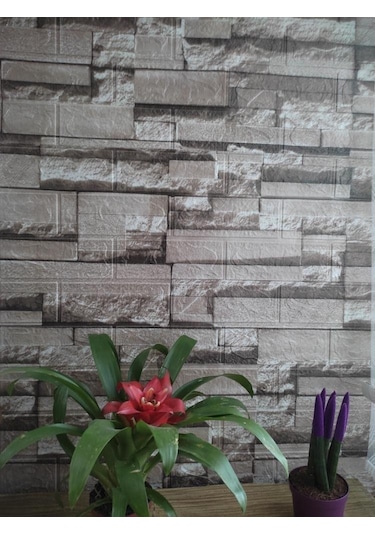 70x38cm 1 Adet Silinebilir Yapışkanlı 3d Tuğla Tv Ünite Arkası Duvar Kağıdı Paneli Nw116