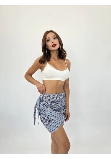 Defymoda 6262 Etek-mavi Mavi