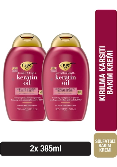 Ogx Keratin Oil Kırılma Karşıtı Saç Bakım Kremi 2 x 385 ML