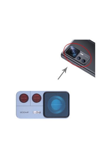 Xiaomi 12t Pro İçin  Arka Kamera Lens Çerçevesi Mavi
