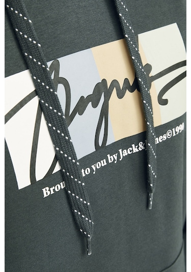 Jack & Jones Erkek Sweat 12262421 Koyu Yeşil Koyu Yeşil