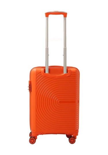 Mçs Bavul Büyük Ve Kabin 2li Set Kırılmaz Silikon Valiz V374 Portakal Portakal