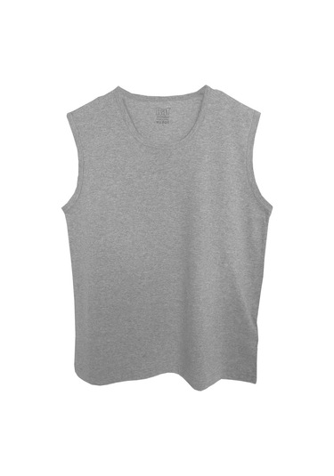 Siyah Erkek Düşük Kollu T-Shırt-Siyah