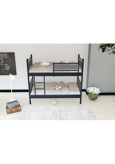 Metalia Gm 128 Star Ahşap Metal Ranza Siyah-Antrasit Gri