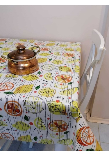 Elyaflı Pvc Muşamba - Fantastik Desenli Silinebilir Masa Örtüsü Fnt 1190 1 Sarı