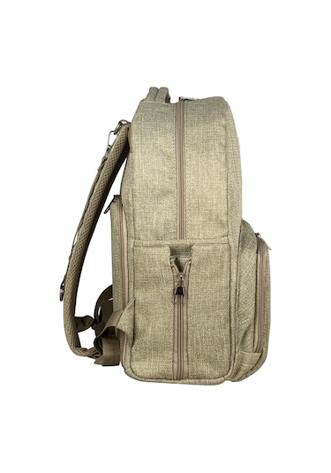 Duo Backpack For Mothers Anne Bebek Bakım Sırt Çantası Bej