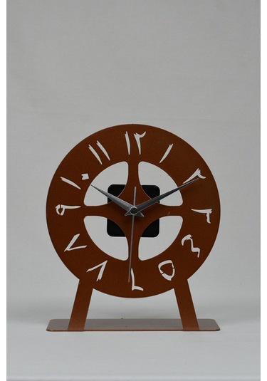 Arabic Model Metal Lazer Kesim Akar Sessiz Mekanizmalı Masa Saati Bakır