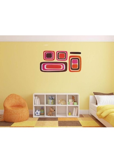 Duvar Süsü Sticker 2 Adet Kareli Desen Pvc 61x30x0,5cm