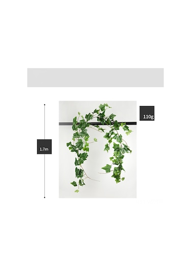 Wezone 1.7 Metre Yapay Yeşil Eğrelti Otu Sarmaşığı, Düğün Dekorasyonu İçin Dayanıklı Ve Kolay Kullanım