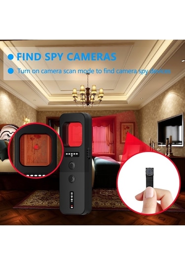 Xiaoguang Ambition Siyah Gizli Kamera Dedektörü 5'i 1 Arada Gps