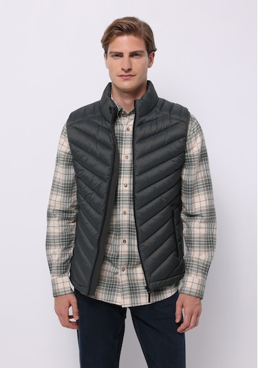 Colins Slim Fit Erkek Yeşil Yelek Cl1071238 Q1.v1 Lkh Açık Haki