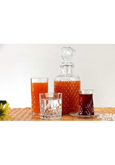 Plt Design Lav Odin 25 Parça Sofra Seti - Bardak Seti-çay-meşrubat-su Bardağı Ve Karaf
