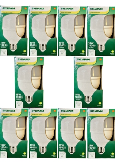 Sylvania 18w 3000k Sarı Işık E27 Duylu Torch Ampul 10 Adet