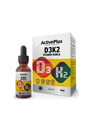 Active Plus D3k2 Vitamin Damla 20 ML
