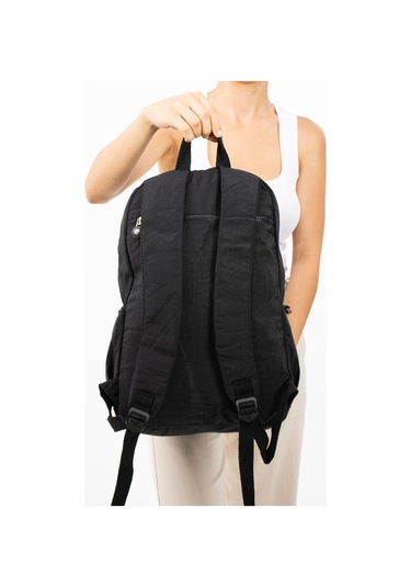 Ultra Hafif Çok Cepli Su Geçirmez Sırt Çantası Unisex Siyah Model: 571-2e - Siyah