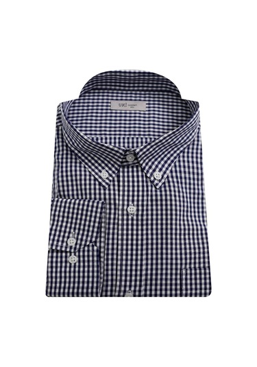 Uki Lacivert Comfortfit Casual Uzun Kol Gömlek Lacivert