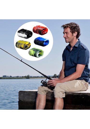 Gajeena 10 Adet Silikon Olta Makinesi Kolu Koruması - 5 Renk Seçeneği - 2.8x2.5x1.6cm Boyutunda