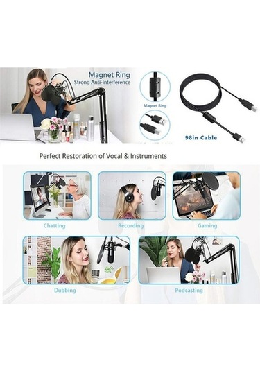 Wondernest Usb Usb Seti Ses Nb35 Mikrofon Mikrofon Kondenser Kayıt Kartı Dahili Braket Bm-700 681400054a Mt