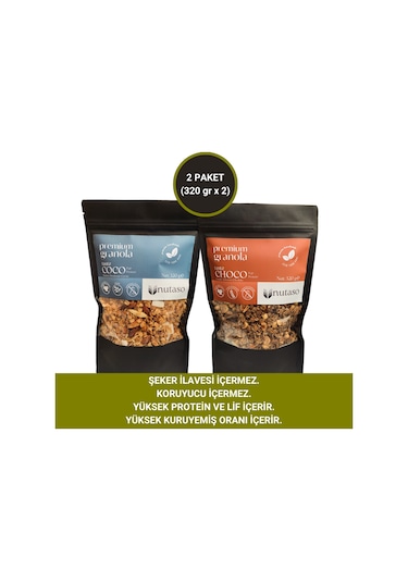 Nutaso Coco Granola 320 G + Choco Granola 320 G