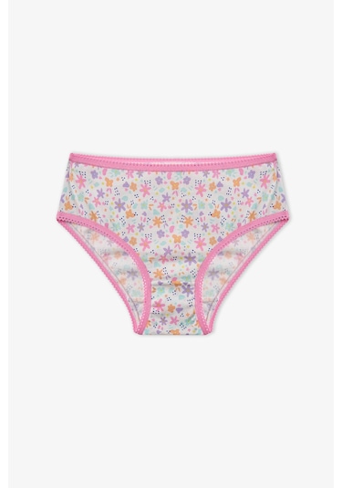 Penti Pembe Kız Çocuk Popflower Pamuklu 5'li Slip Külot