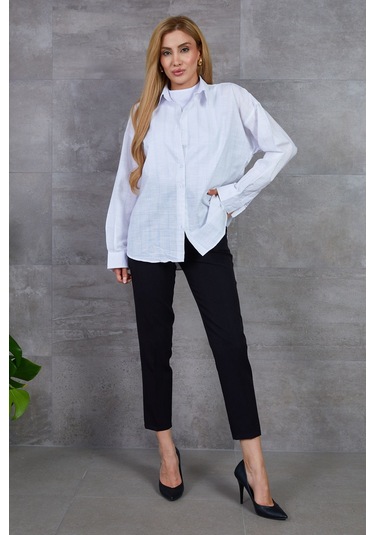 Dparis Çizgili Oversize Gömlek