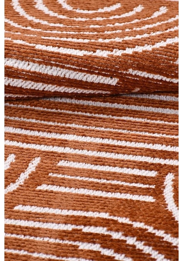 Revna Kiremit Turuncu Yıkanabilir Halı Kaydırmaz Tabanlı Pamuk Dokuma Salon Mutfak Koridor İçin Kiremit