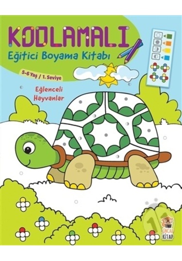 Kodlamalı Eğitici Boyama Kitabı - Eğlenceli  Hayvanlar