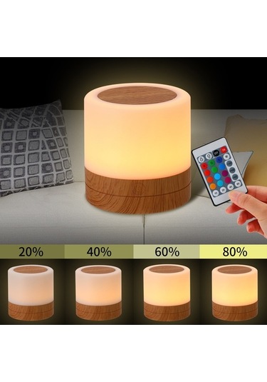 Novahub Rgb Gece Lambası Kamp Işığı Atmosfer Işıkları Başucu Lambaları Uzaktan Kumandalı Renk Değiştiren Çadır Aydınlatması Dokunmatik Kontrol, Renk Geçişli Beyaz