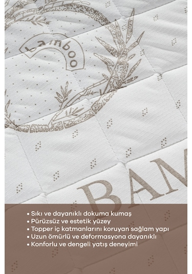 Full Ortopedik Bambu Sünger Yatak Pedi Yatak Şiltesi Yer Yatağı Çift Kişilik