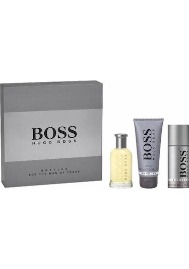 Hugo Boss Bottled Erkek Parfüm EDT 100 ML + Duş Jeli 100 ML + Deodorant 150 ML