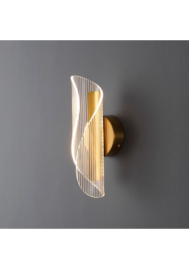 Akrilik Duvar Lambası Flama Oturma Odası Arka Plan Duvar Atmosfer Altın