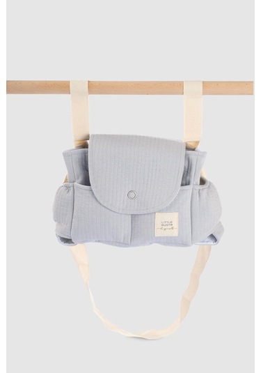 Sıvı Geçirmez Bebek Arabası Organizer Çantası Kapitone Gri Desenli Gri