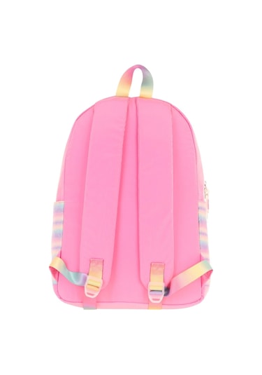 Kaukko Brush Üç Bölmeli Kız Çocuk Pembe Çok Renkli Okul Çantası - K1823 Pembe - Çok Renkli