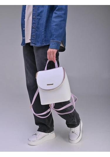 Daniele Patrici Şehir Tipi Deri Sırt Çantası 210533456 Violet