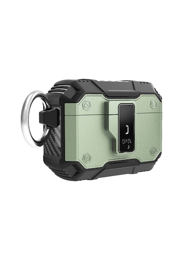 Noktaks - Airpods 3. Nesil iOS Uyumlu Airpods 3. Nesil - Kılıf Airbag 35 Darbelere Karşı Dayanıklı Düğmeli Kılıf - Siyah