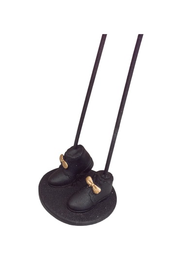 Polyester Siyah Flamingo Biblo Obje 24cm