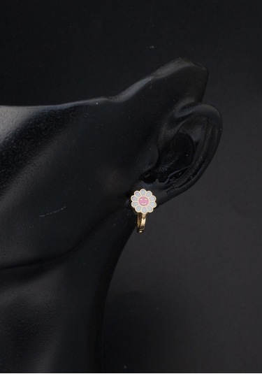 Bilezikci 14 Ayar Altın Papatya Çocuk Küpesi Sarı Altın