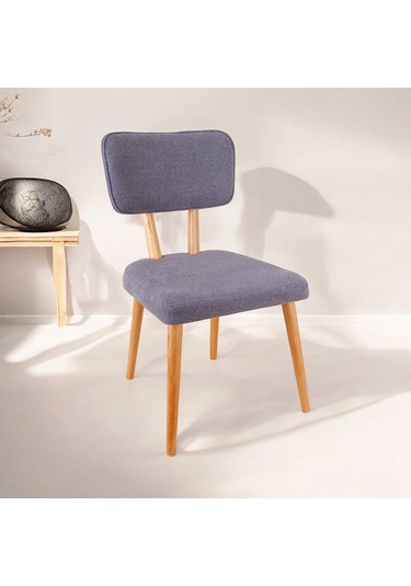 Polly Ahşap Sandalye Gri 2 Adet