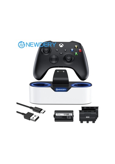 Newdery Xbox Kablosuz Kontrol Cihazları İçin Solo Şarj İstasyonu, Hızlı Şarj Amerika Birleşik Devletleri As Picture
