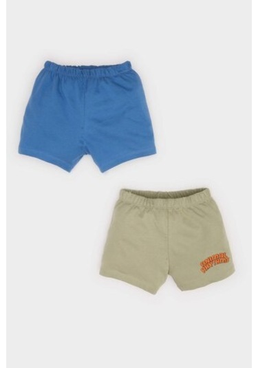 DeFacto Erkek Bebek Esnek Belli Baskılı 2'li Şort E6925A525SMBE389 Mavi